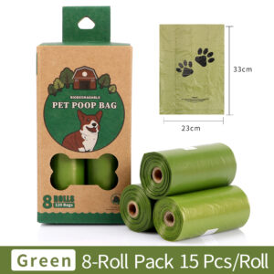 Biodegradable Pet Poop Bags, 8 Rolls