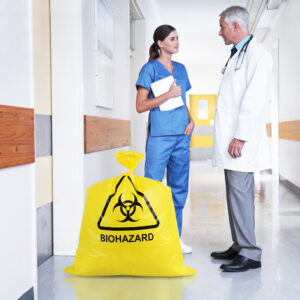 Yellow PP Autoclavable Biohazard Bags, 61×81cm